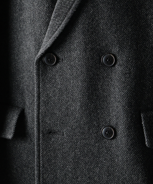 JOURNAL STANDARD relume(ジャーナルスタンダード レリューム)の「ハイランド ウール オーバー ジャケット(その他アウター・メンズ・チョコ/チャコールグレー/ライトグレー・LARGE/MEDIUM)」の4枚目の写真
