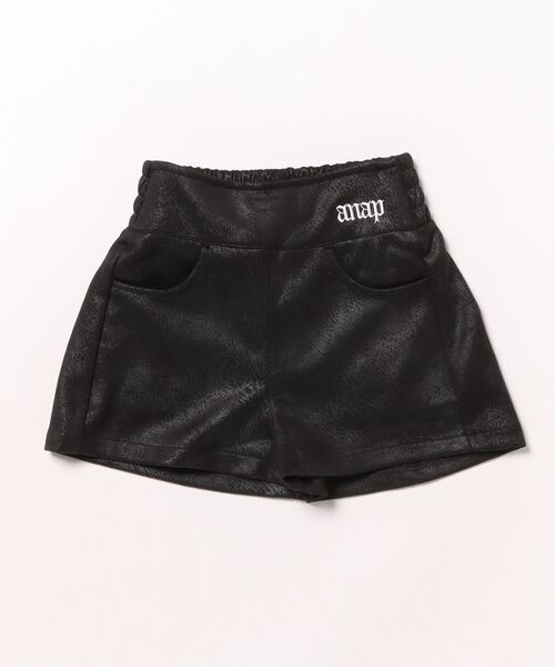ANAP kids（アナップキッズ）の「フェイクレザー ショートパンツ（その他パンツ・キッズ・ブラウン/ブラック・110/120/130）」の2枚目の写真