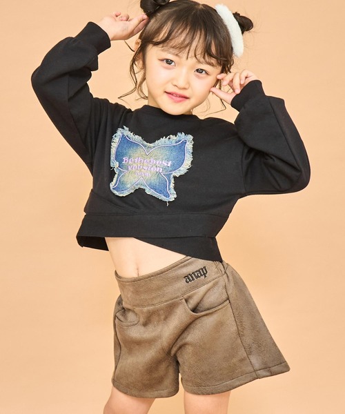 ANAP kids（アナップキッズ）の「フェイクレザー ショートパンツ（その他パンツ・キッズ・ブラウン/ブラック・110/120/130）」の6枚目の写真