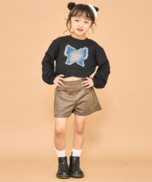ANAP kids（アナップキッズ）の「フェイクレザー ショートパンツ（その他パンツ・キッズ・ブラウン/ブラック・110/120/130）」の9枚目の写真