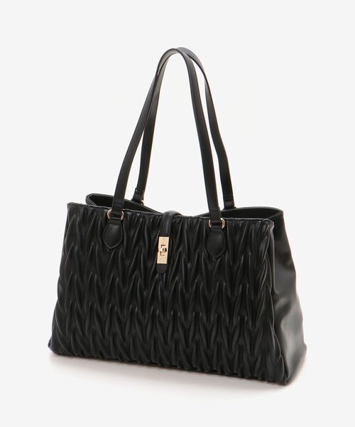 MAJESTIC LEGON（マジェスティックレゴン）の「クラシカルスクエアトートバッグ（トートバッグ・レディース・アイボリー/ブラック・FREE）」の17枚目の写真