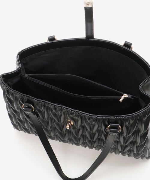 MAJESTIC LEGON（マジェスティックレゴン）の「クラシカルスクエアトートバッグ（トートバッグ・レディース・アイボリー/ブラック・FREE）」の22枚目の写真