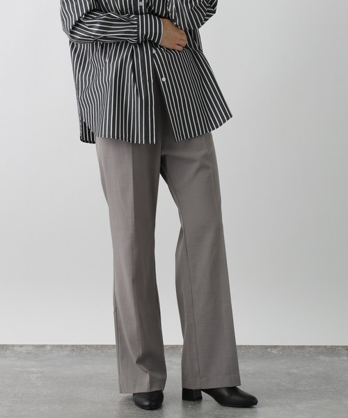 studio CLIP（スタディオクリップ）の「《ウタオ》ウォッシャブルイージーパンツ（スラックス・レディース・ライトブラウン/グレー・MEDIUM/LARGE）」の4枚目の写真