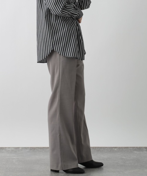 studio CLIP（スタディオクリップ）の「《ウタオ》ウォッシャブルイージーパンツ（スラックス・レディース・ライトブラウン/グレー・MEDIUM/LARGE）」の6枚目の写真