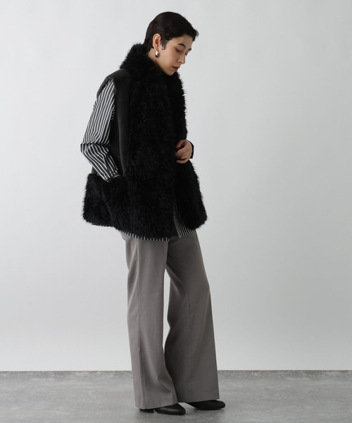 studio CLIP（スタディオクリップ）の「《ウタオ》ウォッシャブルイージーパンツ（スラックス・レディース・ライトブラウン/グレー・MEDIUM/LARGE）」の8枚目の写真