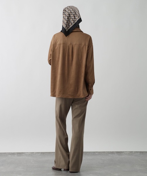 studio CLIP（スタディオクリップ）の「《ウタオ》ウォッシャブルイージーパンツ（スラックス・レディース・ライトブラウン/グレー・MEDIUM/LARGE）」の16枚目の写真