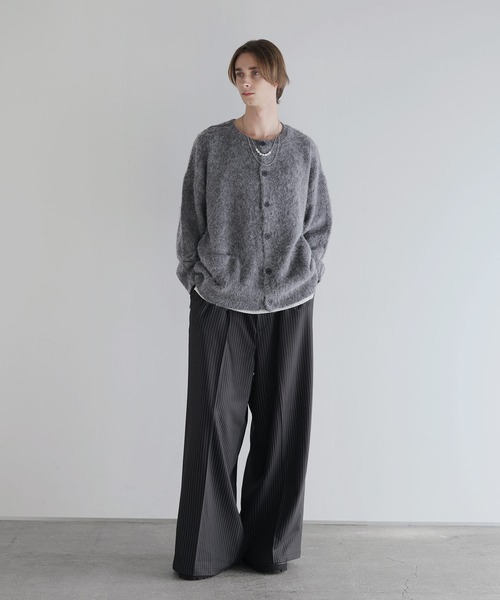 SOCCE(ソーシー)の「ルーズシルエットフェザーカーディガン(カーディガン/ボレロ・メンズ・ブラック/チャコール/ブルーグレー・L/M/S/XL)」の11枚目の写真