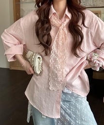 LADY LIKE（レディライク）の「【春夏新作】レースストール付ゆったりシャツ（シャツ/ブラウス）」