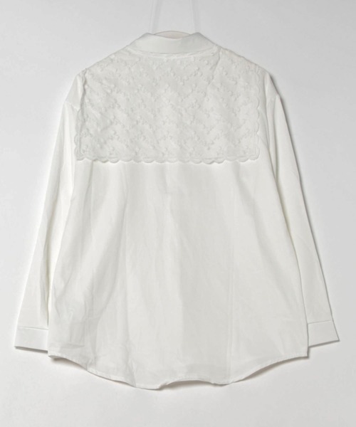 LADY LIKE（レディライク）の「【春夏新作】レースストール付ゆったりシャツ（シャツ/ブラウス・レディース・ピンク/ブルー/ホワイト・M）」の8枚目の写真