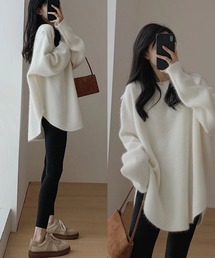 NEW GENTLEMAN（ニュージェントルマン）の「ベリンダ ルーズ ニットチュニック（ニット/セーター）」