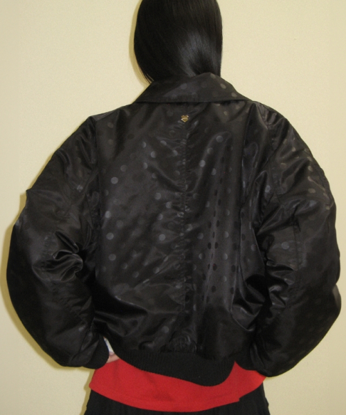 RONRON(ロンロン)の「INNER POINTED BOMBER MA-1 JUMPER DOT BLACK(ブルゾン・レディース・その他・FREE)」の6枚目の写真