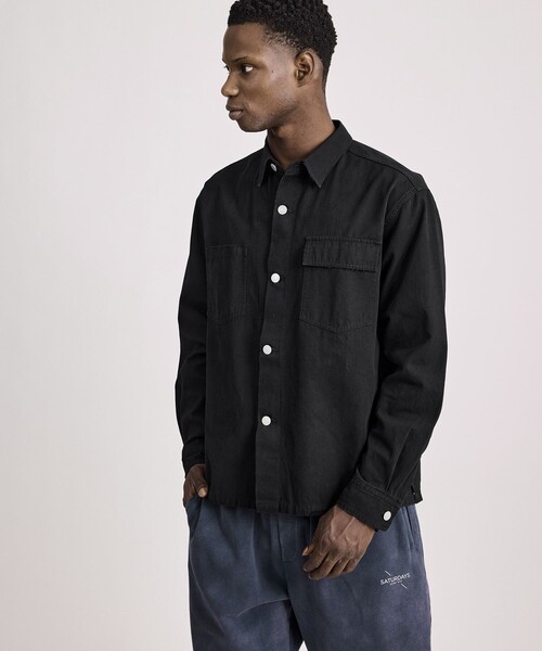 Saturdays NYC（サタデーズ ニューヨークシティ ）の「Magnus Work Shirt（シャツ/ブラウス・メンズ・オリーブ/ブラック・M/XL/L）」の4枚目の写真