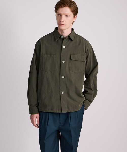Saturdays NYC（サタデーズ ニューヨークシティ ）の「Magnus Work Shirt（シャツ/ブラウス・メンズ・オリーブ/ブラック・M/XL/L）」の6枚目の写真