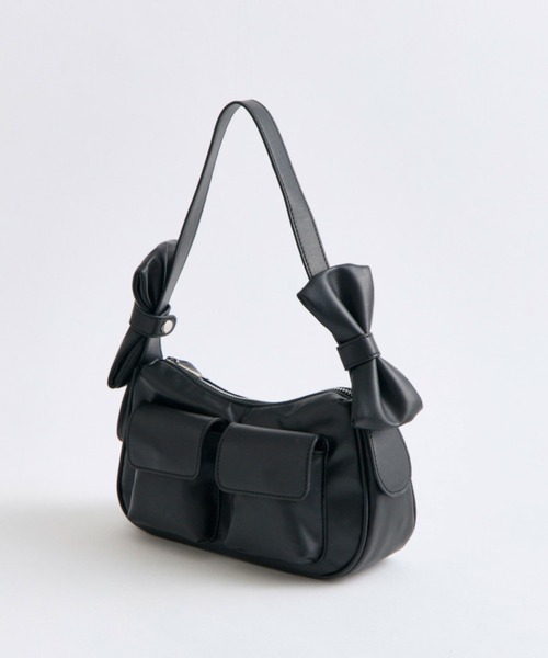 OLIVE des OLIVE（オリーブデオリーブ）の「リボンホーボーバッグ（ショルダーバッグ・レディース・ブラウン/アイボリー/ブラック・FREE）」の3枚目の写真