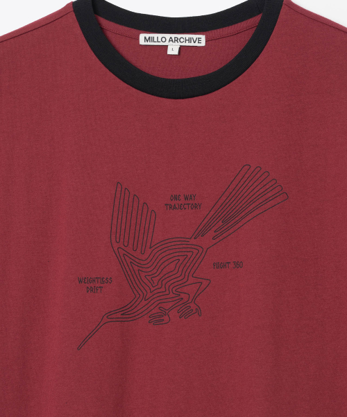 Millo Archive（ミロ アーカイブ）の「ナズカリンガーTシャツ [バーガンディ]（Tシャツ/カットソー・メンズ・その他・X-LARGE/MEDIUM/LARGE）」の2枚目の写真