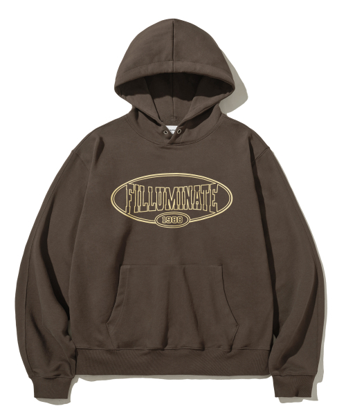 F.ILLUMINATE(フィルミネイト)の「オーバル1988リーグフードパーカー-ブラウン(パーカー・レディース・その他・SMALL/MEDIUM/LARGE)」の1枚目の写真