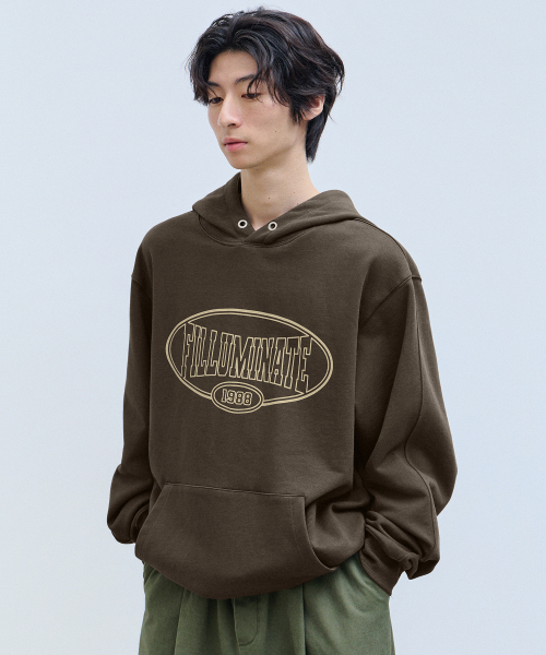 F.ILLUMINATE(フィルミネイト)の「オーバル1988リーグフードパーカー-ブラウン(パーカー・レディース・その他・SMALL/MEDIUM/LARGE)」の3枚目の写真