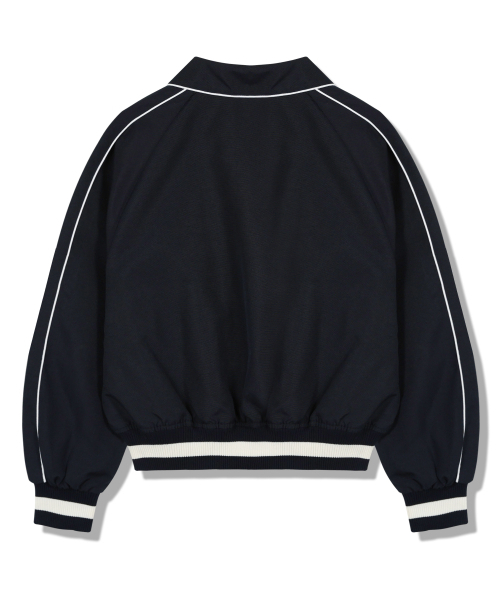 GUBIN(グビン)の「(W) クロップビッグロゴパイピングブルゾン -ネイビー(ブルゾン・レディース・その他・MEDIUM/SMALL)」の5枚目の写真