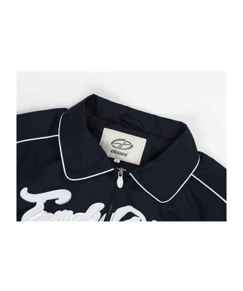 GUBIN(グビン)の「(W) クロップビッグロゴパイピングブルゾン -ネイビー(ブルゾン・レディース・その他・MEDIUM/SMALL)」の6枚目の写真