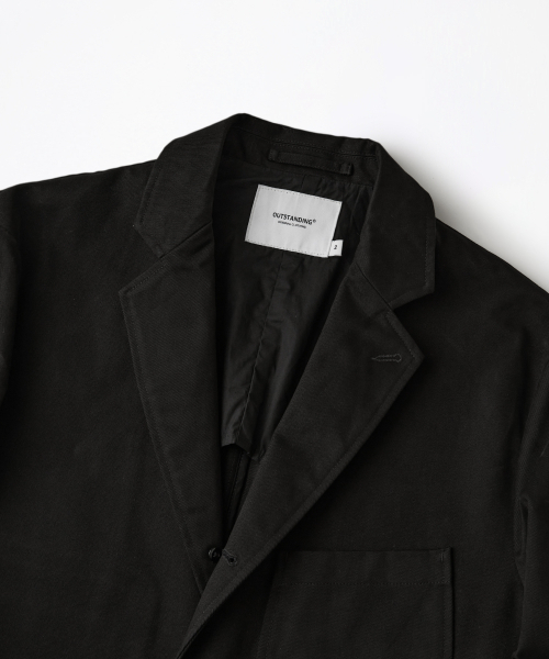 OUTSTANDING（アウトスタンディング）の「HIGH DENSITY COTTON CLASSIC 3-BUTTON JACKET_BLACK（テーラードジャケット・メンズ・その他・LARGE/SMALL/MEDIUM）」の3枚目の写真