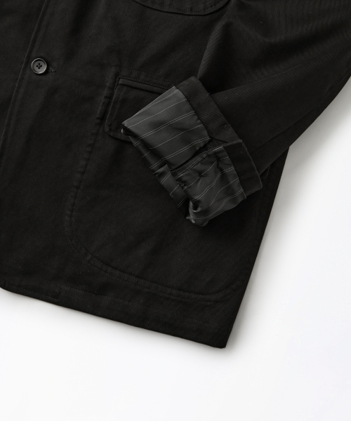 OUTSTANDING（アウトスタンディング）の「HIGH DENSITY COTTON CLASSIC 3-BUTTON JACKET_BLACK（テーラードジャケット・メンズ・その他・LARGE/SMALL/MEDIUM）」の6枚目の写真