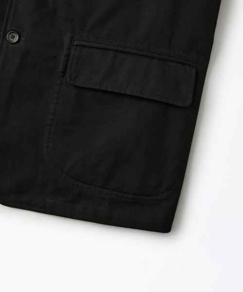 OUTSTANDING（アウトスタンディング）の「HIGH DENSITY COTTON CLASSIC 3-BUTTON JACKET_BLACK（テーラードジャケット・メンズ・その他・LARGE/SMALL/MEDIUM）」の8枚目の写真