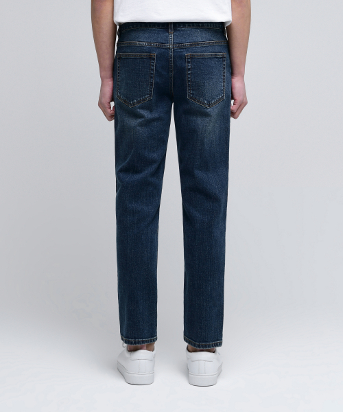 MUSINSA STANDARD（ムシンサスタンダード）の「スリムクロップドデニムパンツ[ミディアムインディゴ]（デニムパンツ・メンズ・その他・33/26/27/28/29/40/34/32/30/31/38/36）」の2枚目の写真