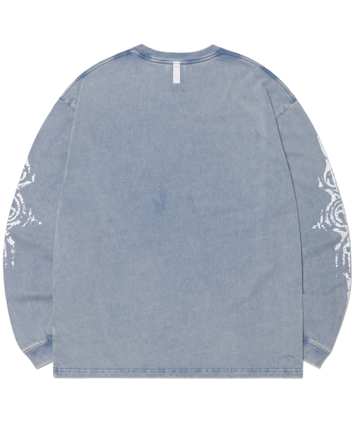 NOMANUAL（NOMANUAL）の「S.G WASHED LONG SLEEVE TEE - WASHED BLUE（Tシャツ/カットソー・レディース・その他・X-LARGE/MEDIUM/LARGE）」の2枚目の写真