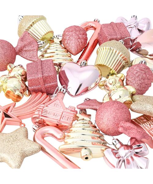 セール】セットオーナメント モチーフ 26個 ピンク（インテリア雑貨