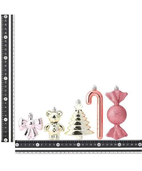 セール】セットオーナメント モチーフ 26個 ピンク（インテリア雑貨