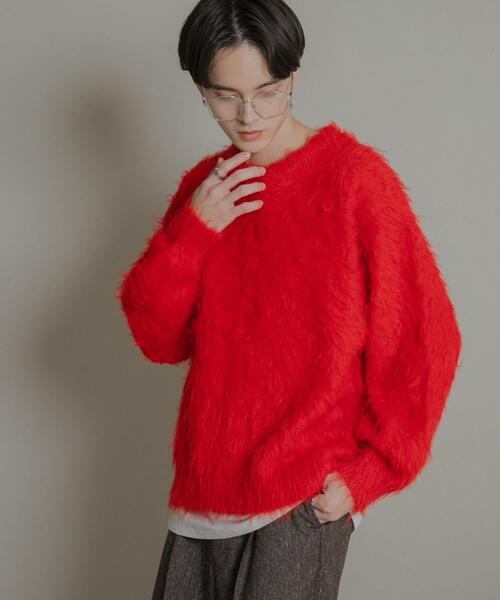 セール】『洗濯可』シャギークルーネックニット（ニット/セーター