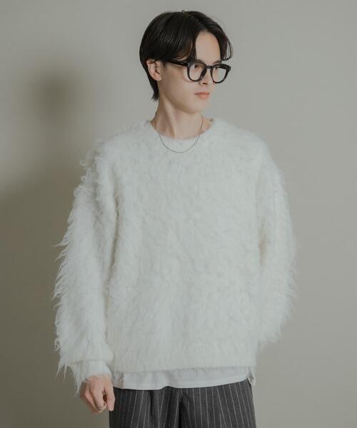 セール】『洗濯可』シャギークルーネックニット（ニット/セーター