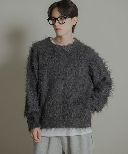 SENSE OF PLACE by URBAN RESEARCH（センスオブプレイスバイアーバンリサーチ）の「『洗濯可』シャギークルーネックニット（ニット/セーター・メンズ・レッド/オフホワイト/チャコールグレー・MEDIUM/LARGE）」の17枚目の写真