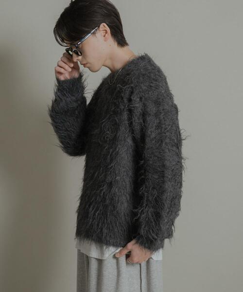 SENSE OF PLACE by URBAN RESEARCH（センスオブプレイスバイアーバンリサーチ）の「『洗濯可』シャギークルーネックニット（ニット/セーター・メンズ・レッド/オフホワイト/チャコールグレー・MEDIUM/LARGE）」の18枚目の写真