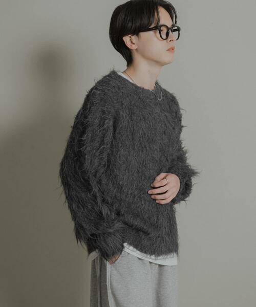 SENSE OF PLACE by URBAN RESEARCH（センスオブプレイスバイアーバンリサーチ）の「『洗濯可』シャギークルーネックニット（ニット/セーター・メンズ・レッド/オフホワイト/チャコールグレー・MEDIUM/LARGE）」の20枚目の写真