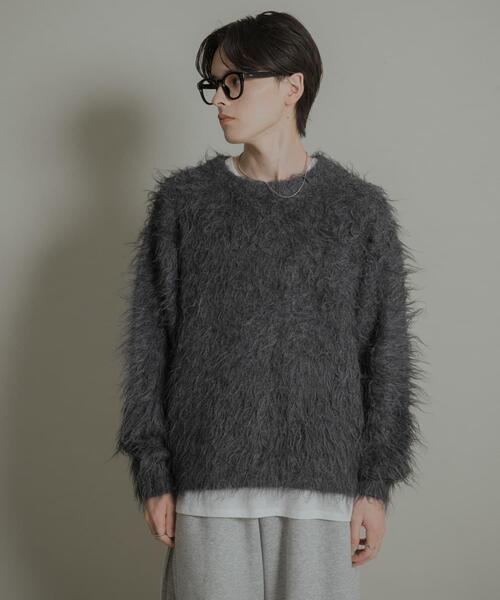 セール】『洗濯可』シャギークルーネックニット（ニット/セーター