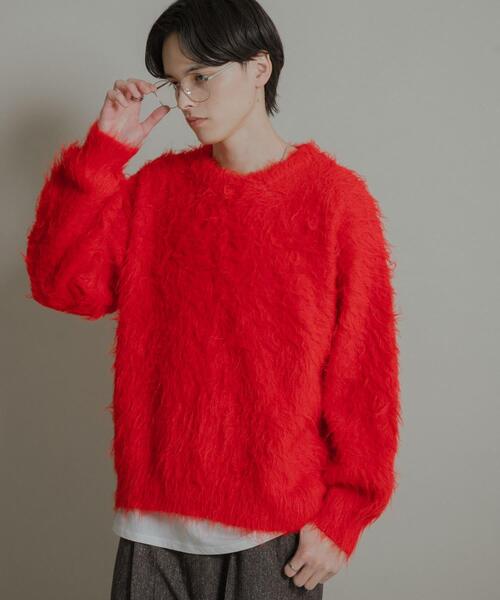 セール】『洗濯可』シャギークルーネックニット（ニット/セーター