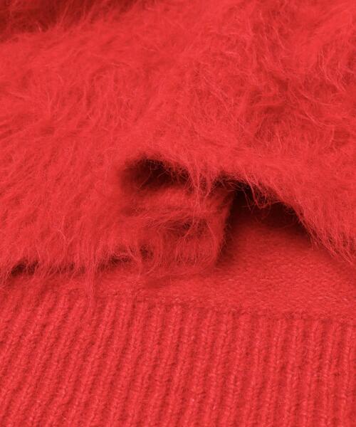 SENSE OF PLACE by URBAN RESEARCH（センスオブプレイスバイアーバンリサーチ）の「『洗濯可』シャギークルーネックニット（ニット/セーター・メンズ・レッド/オフホワイト/チャコールグレー・MEDIUM/LARGE）」の4枚目の写真