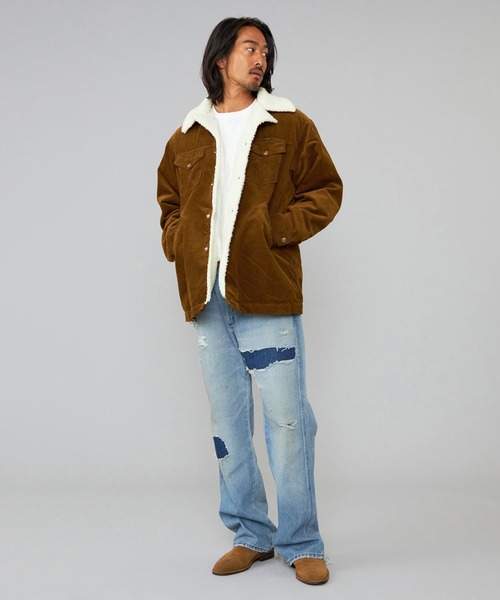 Lee（リー）の「Wrangler/ラングラー【暖】WRANGE COAT / ランチコート（ステンカラーコート・メンズ・ライトアッシュグレー/ブラウン/ネイビー・SMALL/MEDIUM/LARGE/X-LARGE）」の13枚目の写真