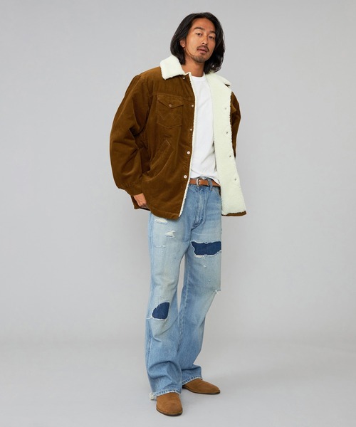 Lee（リー）の「Wrangler/ラングラー【暖】WRANGE COAT / ランチコート（ステンカラーコート・メンズ・ライトアッシュグレー/ブラウン/ネイビー・SMALL/MEDIUM/LARGE/X-LARGE）」の15枚目の写真