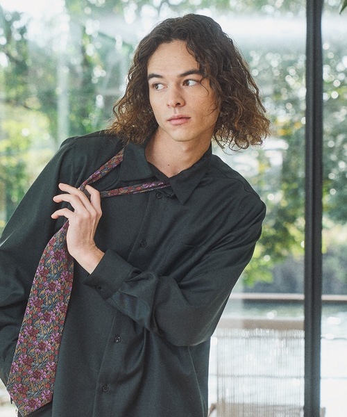 CASPER JOHN（キャスパージョン）の「Wool mix basic shirts/ウールミックスベーシックシャツ（シャツ/ブラウス・メンズ・ベージュ/ブラック/グリーン/グレイッシュブルー/グレー・LARGE/MEDIUM/SMALL/X-SMALL）」の7枚目の写真