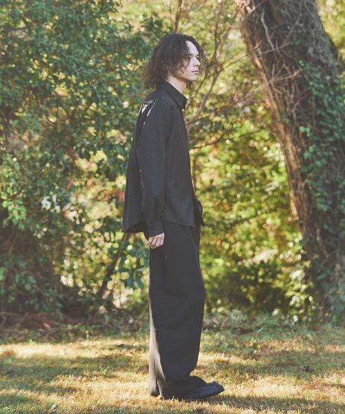 CASPER JOHN（キャスパージョン）の「Wool mix basic shirts/ウールミックスベーシックシャツ（シャツ/ブラウス・メンズ・ベージュ/ブラック/グリーン/グレイッシュブルー/グレー・LARGE/MEDIUM/SMALL/X-SMALL）」の16枚目の写真