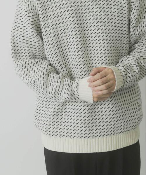 ITEMS URBANRESEARCH（アイテムズ アーバンリサーチ）の「マシンウォッシャブル バーズアイ クルーニット（ニット/セーター・メンズ・ネイビー/ホワイト/バーガンディー/ブラック・MEDIUM/LARGE）」の13枚目の写真