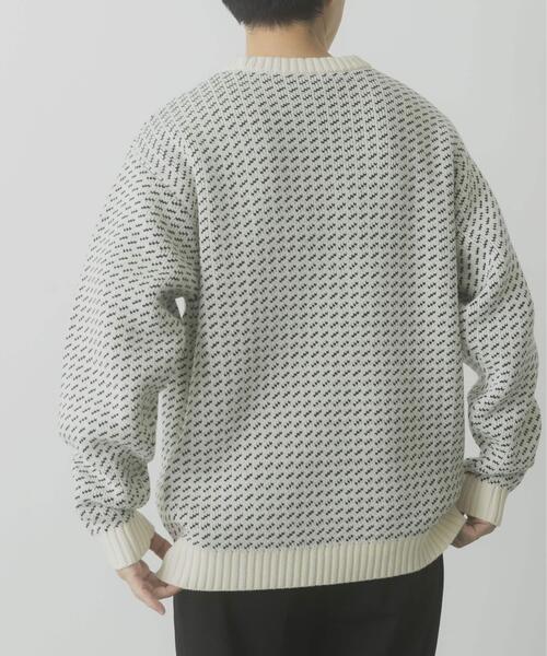 ITEMS URBANRESEARCH（アイテムズ アーバンリサーチ）の「マシンウォッシャブル バーズアイ クルーニット（ニット/セーター・メンズ・ネイビー/ホワイト/バーガンディー/ブラック・MEDIUM/LARGE）」の16枚目の写真