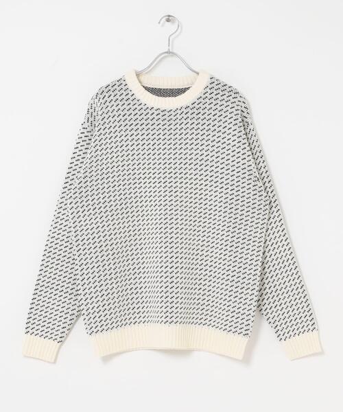 ITEMS URBANRESEARCH（アイテムズ アーバンリサーチ）の「マシンウォッシャブル バーズアイ クルーニット（ニット/セーター・メンズ・ネイビー/ホワイト/バーガンディー/ブラック・MEDIUM/LARGE）」の18枚目の写真