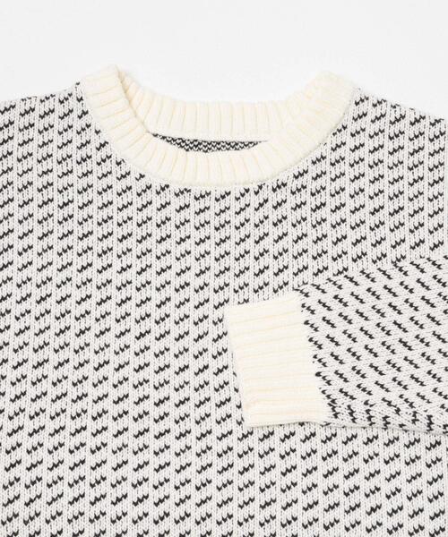 ITEMS URBANRESEARCH（アイテムズ アーバンリサーチ）の「マシンウォッシャブル バーズアイ クルーニット（ニット/セーター・メンズ・ネイビー/ホワイト/バーガンディー/ブラック・MEDIUM/LARGE）」の19枚目の写真