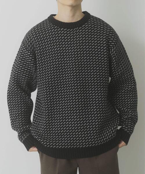 セール】マシンウォッシャブル バーズアイ クルーニット（ニット