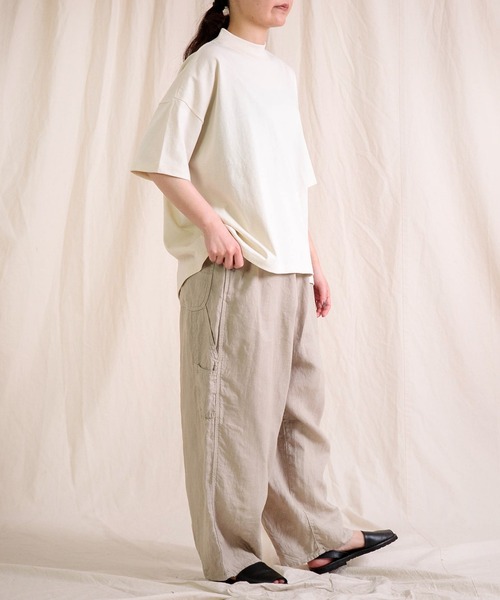 Brocante（ブロカント）の「[Brocante / ブロカント] リネンキャンバス デフォルメパントルパンツ（その他パンツ・レディース・グレイッシュベージュ/ブラック/グリーン・2）」の6枚目の写真