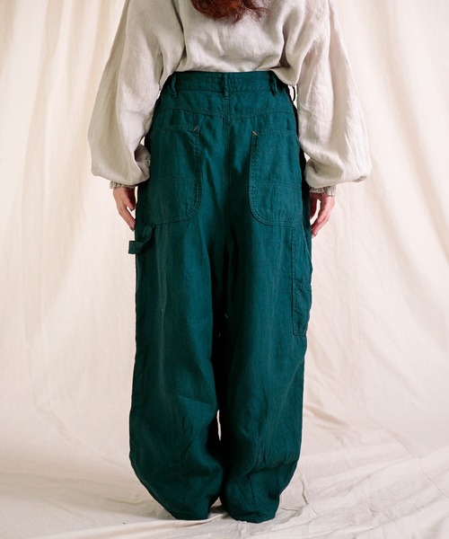 Brocante（ブロカント）の「[Brocante / ブロカント] リネンキャンバス デフォルメパントルパンツ（その他パンツ・レディース・グレイッシュベージュ/ブラック/グリーン・2）」の18枚目の写真