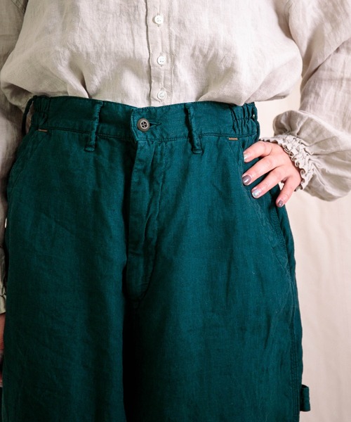 Brocante（ブロカント）の「[Brocante / ブロカント] リネンキャンバス デフォルメパントルパンツ（その他パンツ・レディース・グレイッシュベージュ/ブラック/グリーン・2）」の19枚目の写真